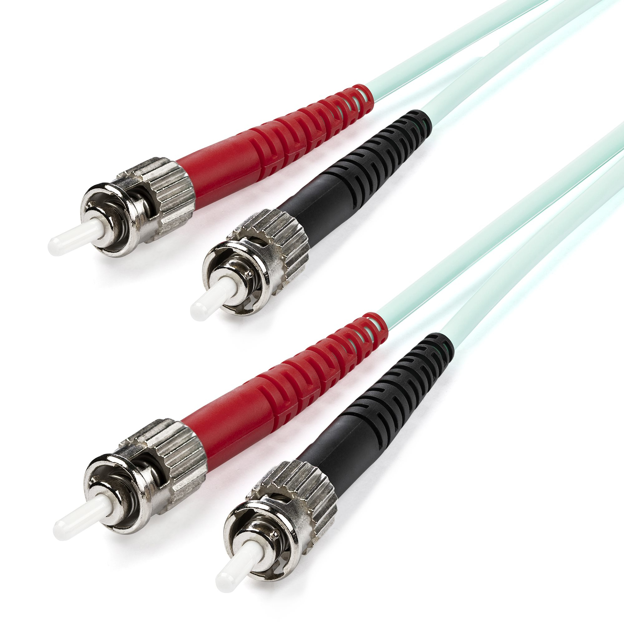 StarTech.com 1m (3ft) ST/UPC to ST/UPC OM3 Multimode Fiber Optic Cable, Full Duplex 50/125Âµm Zipcord Fiber, 100G Networks, LOMMF/VCSEL, <0.3dB Low Insertion Loss, LSZH Fiber Patch Cord