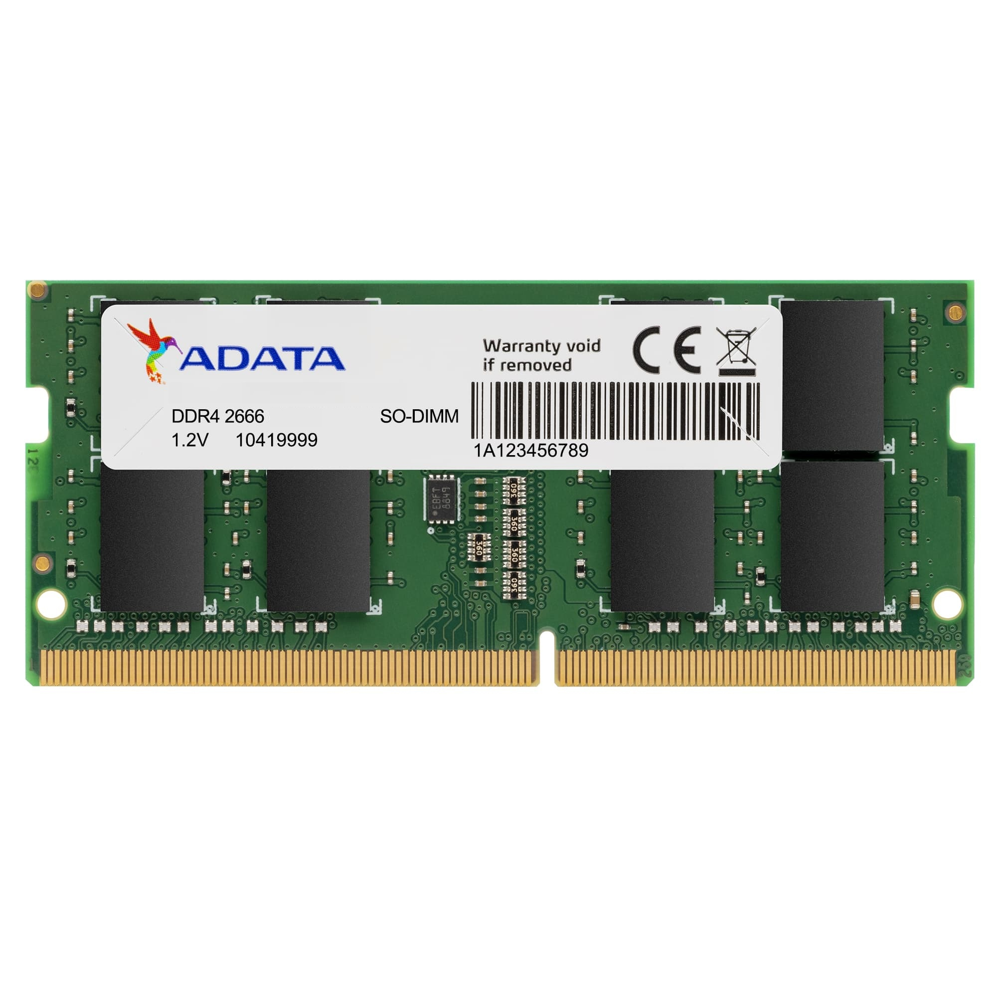 Image of ADATA AD4S26664G19-SGN memory module 4 GB 1 x 4 GB DDR4 2666 MHz