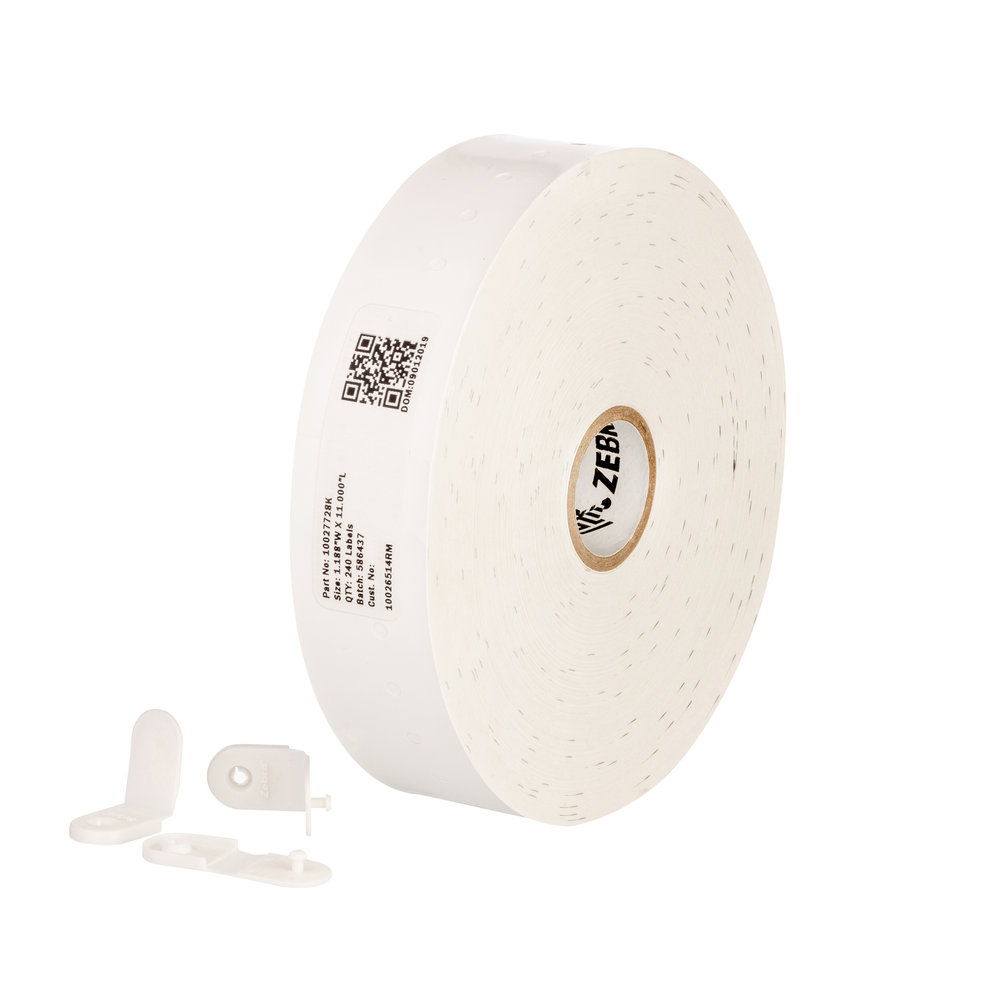 Zebra Z-Band Quickclip Wristband White