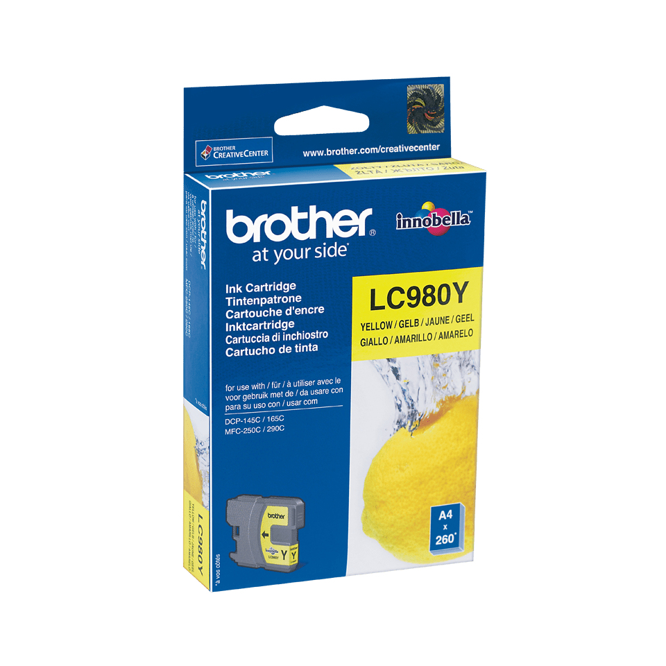 Brother LC980Y Inkjet Cartridge Yellow LC980Y
