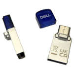 DELL AD564594 USB flash drive 64 GB USB Type-A / USB Type-C 3.2 Gen 1 (3.1 Gen 1) Blue, Silver