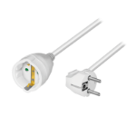 LogiLink Power cord extension, CEE 7/7 (90°) to CEE 7/3, white, 10 m