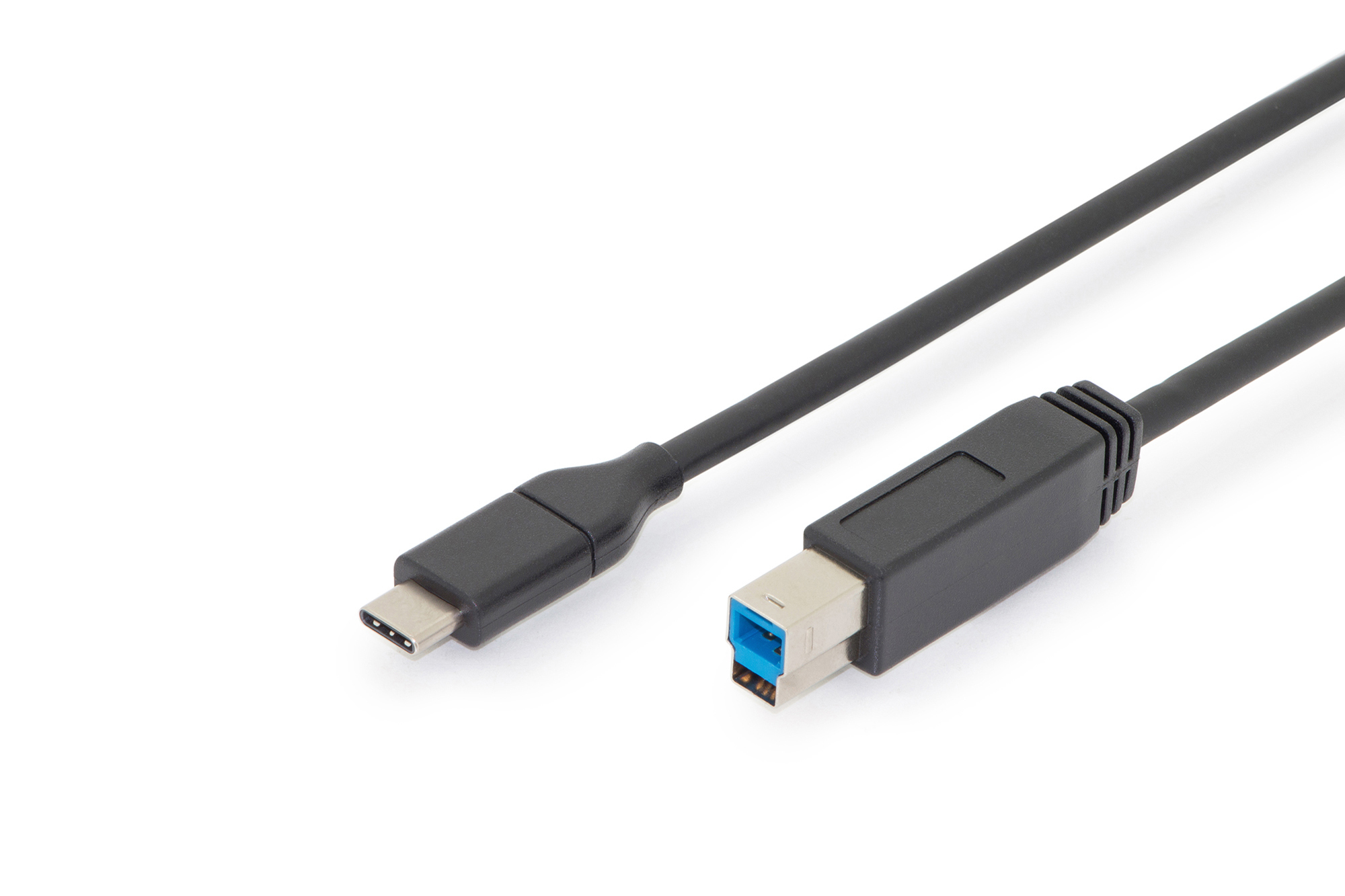 Photos - Cable (video, audio, USB) Digitus USB Type-C connection cable, Type-C to B AK-300149-018-S 