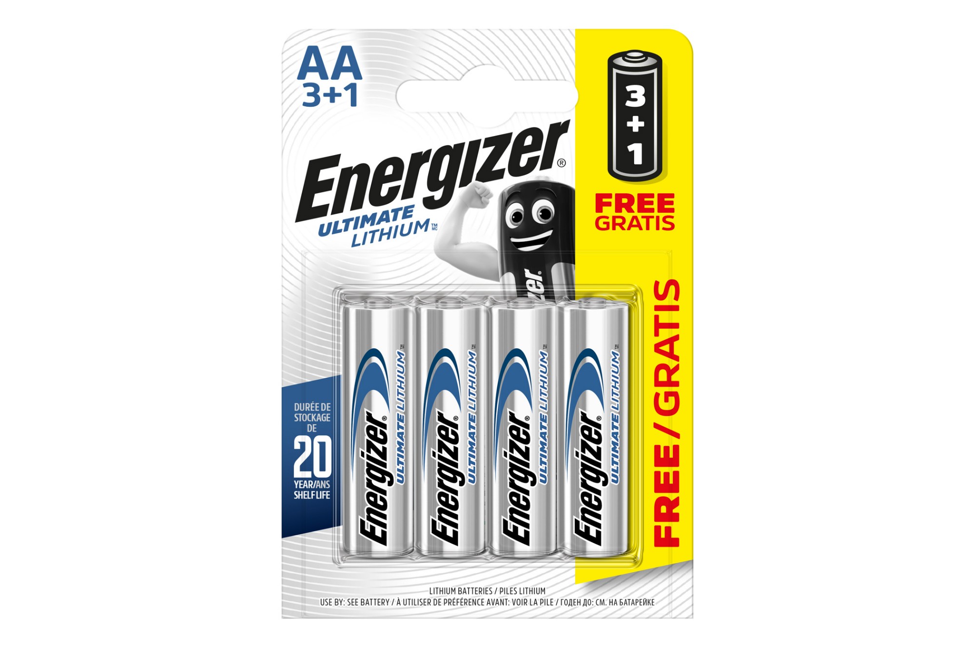 E301535400 ENERGIZER AA Ultimate Lithium Batteries - Pack of 4