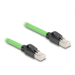 DeLOCK RJ45 Network Cable Cat.6A plug to plug SF/UTP suitable for drag chains PUR (TPU) 5 m green