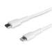 StarTech.com Cable Resistente USB-C a Lightning de 1 m Blanco - Cable de Sincronización y Carga USB Tipo C a Lightning con Fibra de Aramida Resistente - Certificado MFi de Apple - para iPad/iPhone 12