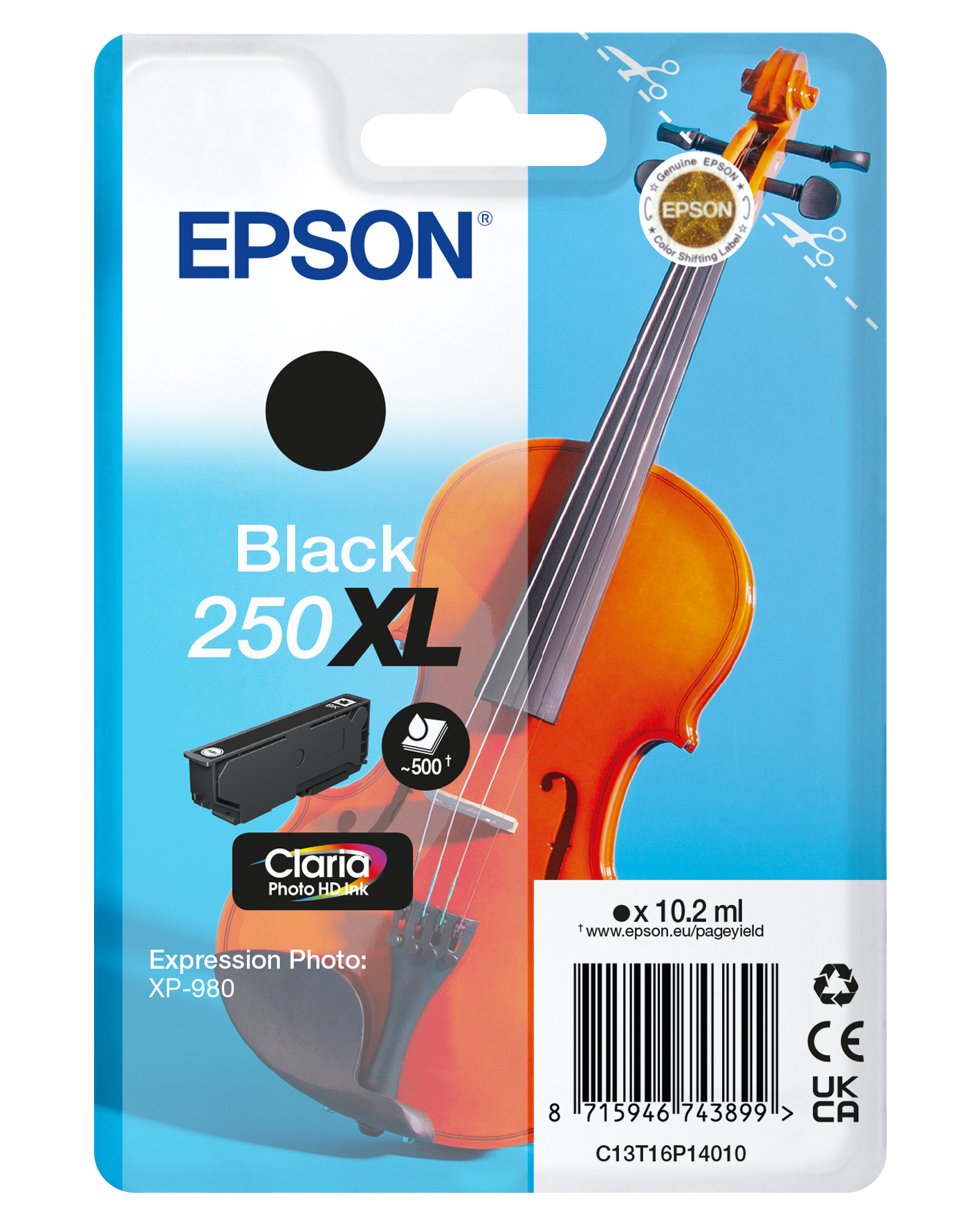 Epson C13T16P14010/250XL Ink cartridge black high-capacity. 500 pages