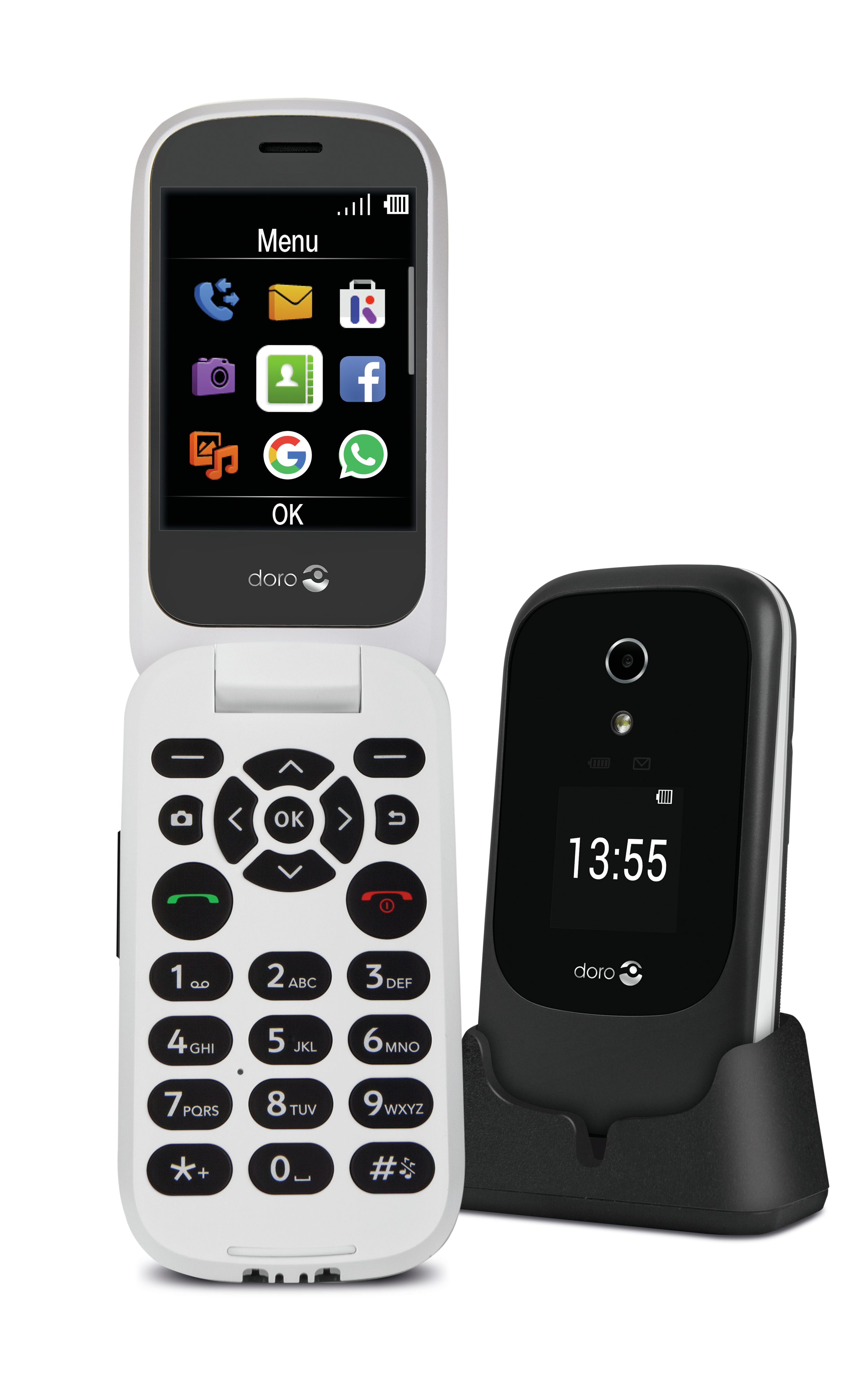 Image of Doro 7060 7.11 cm (2.8") 122 g Black, White Feature phone