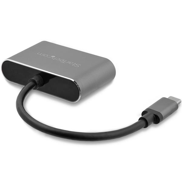 StarTech.com USB-C to VGA and HDMI Adapter - 2-in-1 - 4K 30Hz - Space Gray