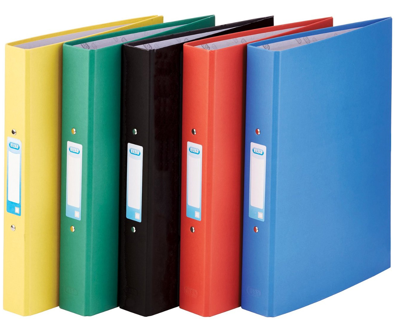 Image of Elba 400033510 ring binder A4 Black, Blue, Green, Red, Yellow