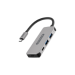 Sitecom CN-384 interface hub USB 3.2 Gen 1 (3.1 Gen 1) Type-C 5000 Mbit/s Aluminium, Zwart