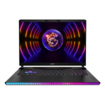 MSI Gaming RAIDER GE68HX 13VF-062US laptop Intel® Core™ i9 i9-13950HX 16" Full HD+ 32 GB DDR5-SDRAM 1 TB SSD NVIDIA GeForce RTX 4060 Wi-Fi 6E (802.11ax) Windows 11 Home Black