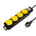 LogiLink LPS254 power extension 1.5 m 4 AC outlet(s) Outdoor Black, Yellow