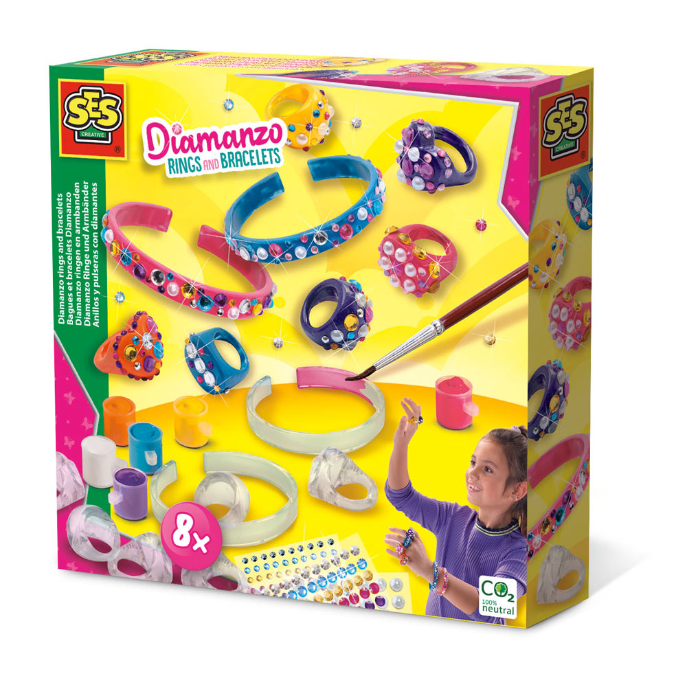 SES Creative Diamanzo Rings and Bracelets, 6 Years and Above (14706)