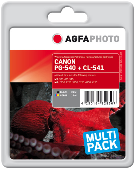 AgfaPhoto APCPG540_CL541XLSET ink cartridge Black, Cyan, Magenta ...