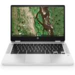 HP Chromebook x360 14b-cb0002na 35.6 cm (14") Touchscreen Full HD Intel® Pentium® Silver 4 GB LPDDR4-SDRAM 64 GB eMMC Wi-Fi 6 (802.11ax) Chrome OS Silver