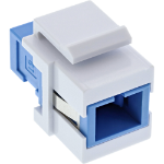 InLine Fiber optical Keystone Snap-in adaptor, simplex SC/SC, SM,ceramic sleeve