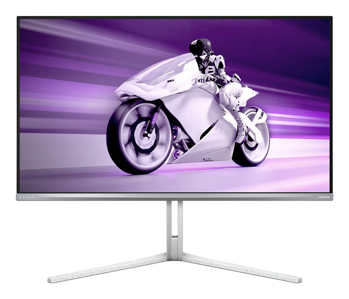 Philips Evnia 8000 32M2N8900 - OLED monitor - gaming - 32" (31.5" viewable) - 3840 x 2160 4K @ 240 Hz - 1000 cd/m? - 1500000:1 - DisplayHDR 400 True Black - 0.03 ms - 2xHDMI, DisplayPort, USB-C - speakers - white
