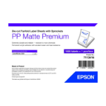 Epson PP Matte Label Premium, Die-cut Fanfold Sheets with Sprockets, 203mm x 152mm, 1000 Labels