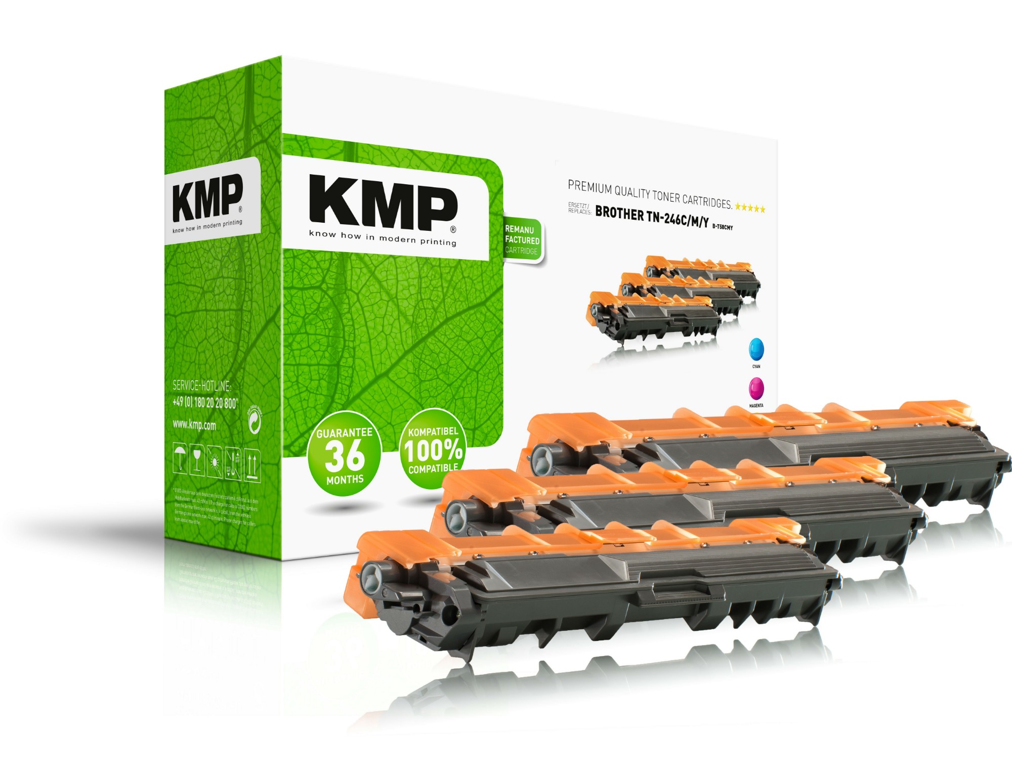 KMP B-T58CMY toner cartridge 3 pc(s) Cyan, Magenta, Yellow