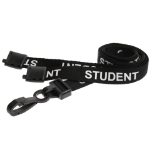 Digital ID 15mm Recycled Black Student Lanyards with Plastic J Clip (Pack of 100)