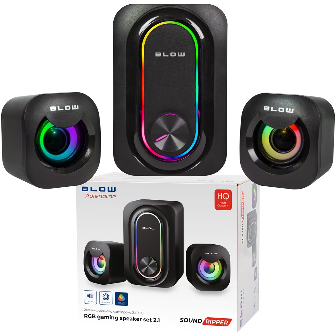 BLO 2.1 computer gaming speakers with subwoofer