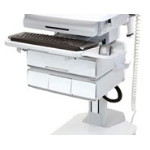 Ergotron SV32 PHD Triple Drawer desk drawer organizer Aluminium, Plastic, Zinc steel Grey, White