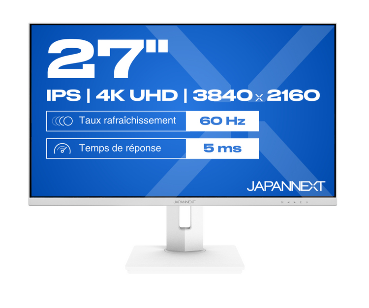 JAPANNEXT JN-IPS270UHD60F-C65W-HSP-W computer monitor 68.6 cm (27") 3840 x 2160 pixels 4K Ultra HD LED White