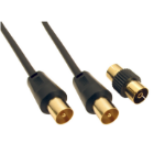 Cables Direct 2TV-01BK coaxial cable 1.8 m Black