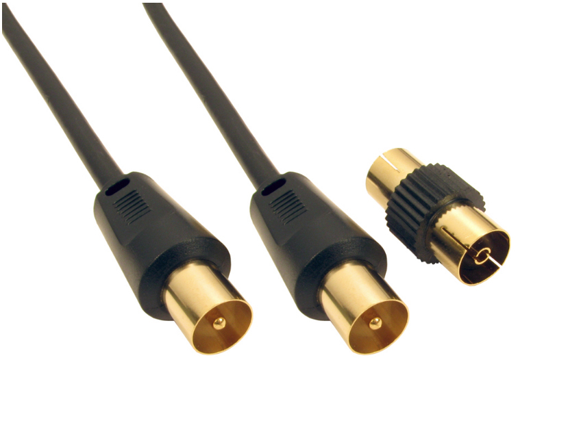 Cables Direct 2TV-01BK coaxial cable 1.8 m Black