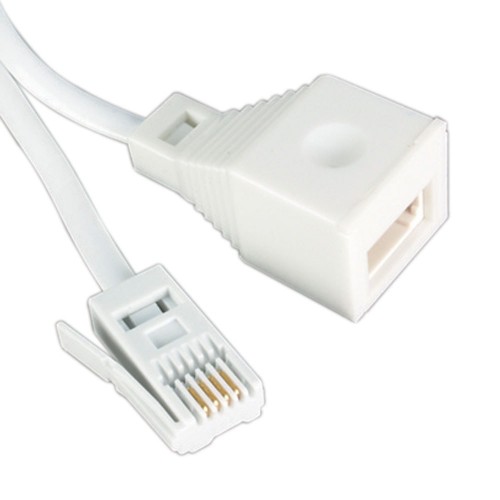 Videk UK BT Plug to BT Socket Extension Cable 6 Lines 3m