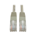 Tripp Lite N002-003-GY Cat5e 350 MHz Molded (UTP) Ethernet Cable (RJ45 M/M), PoE - Gray, 3 ft. (0.91 m)