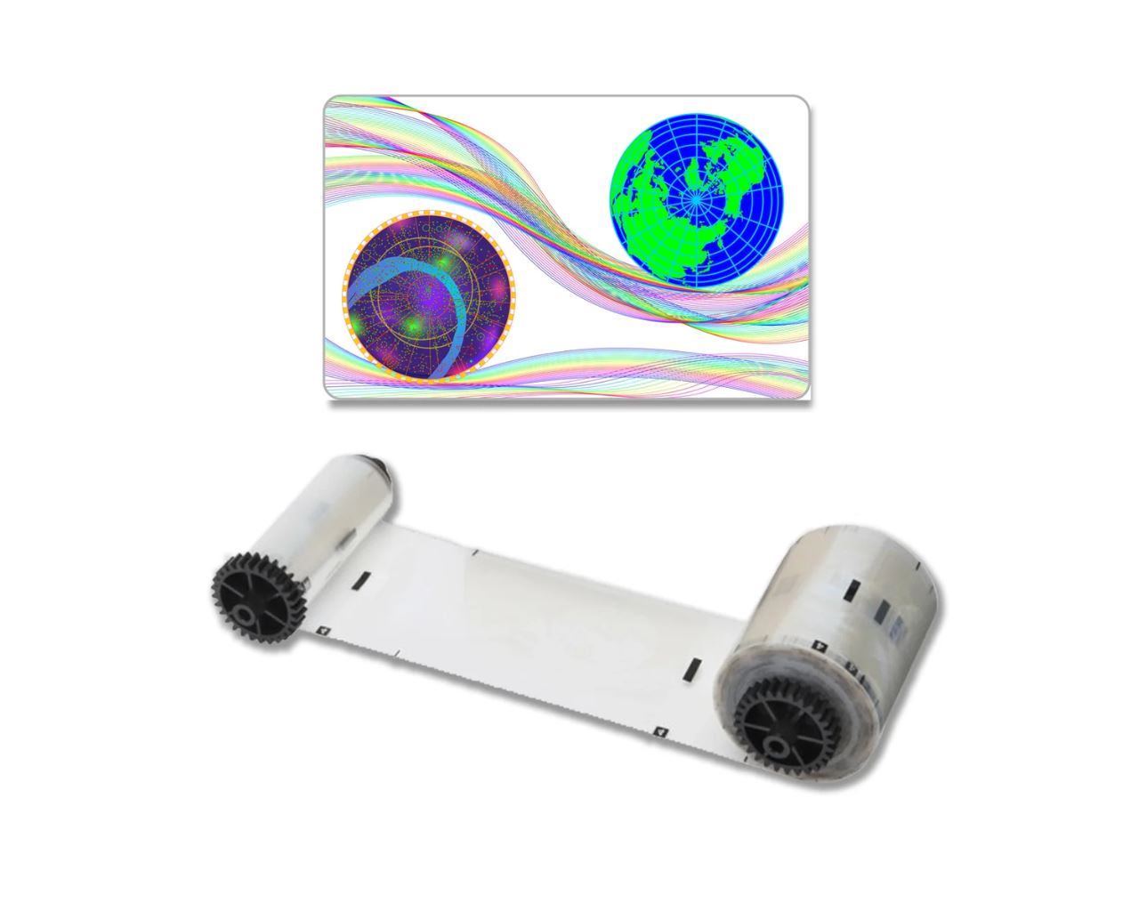 Smart IDP Smart 653630 Hologram Patch-Type Laminate Film with Celestial Globe