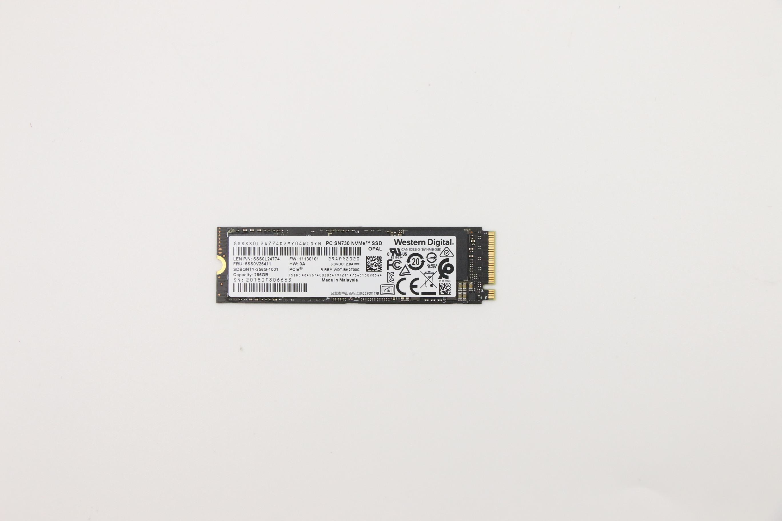 Image of Lenovo 5SS0V26411 internal solid state drive M.2 256 GB PCI...