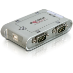 DeLOCK 4 Port USB 2.0 Serial Hub Silver