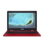 ASUS Chromebook C223NA-GJ0040 laptop 29.5 cm (11.6") HD IntelÂ® CeleronÂ® N3350 4 GB LPDDR4-SDRAM 32 GB eMMC Wi-Fi 5 (802.11ac) ChromeOS Red