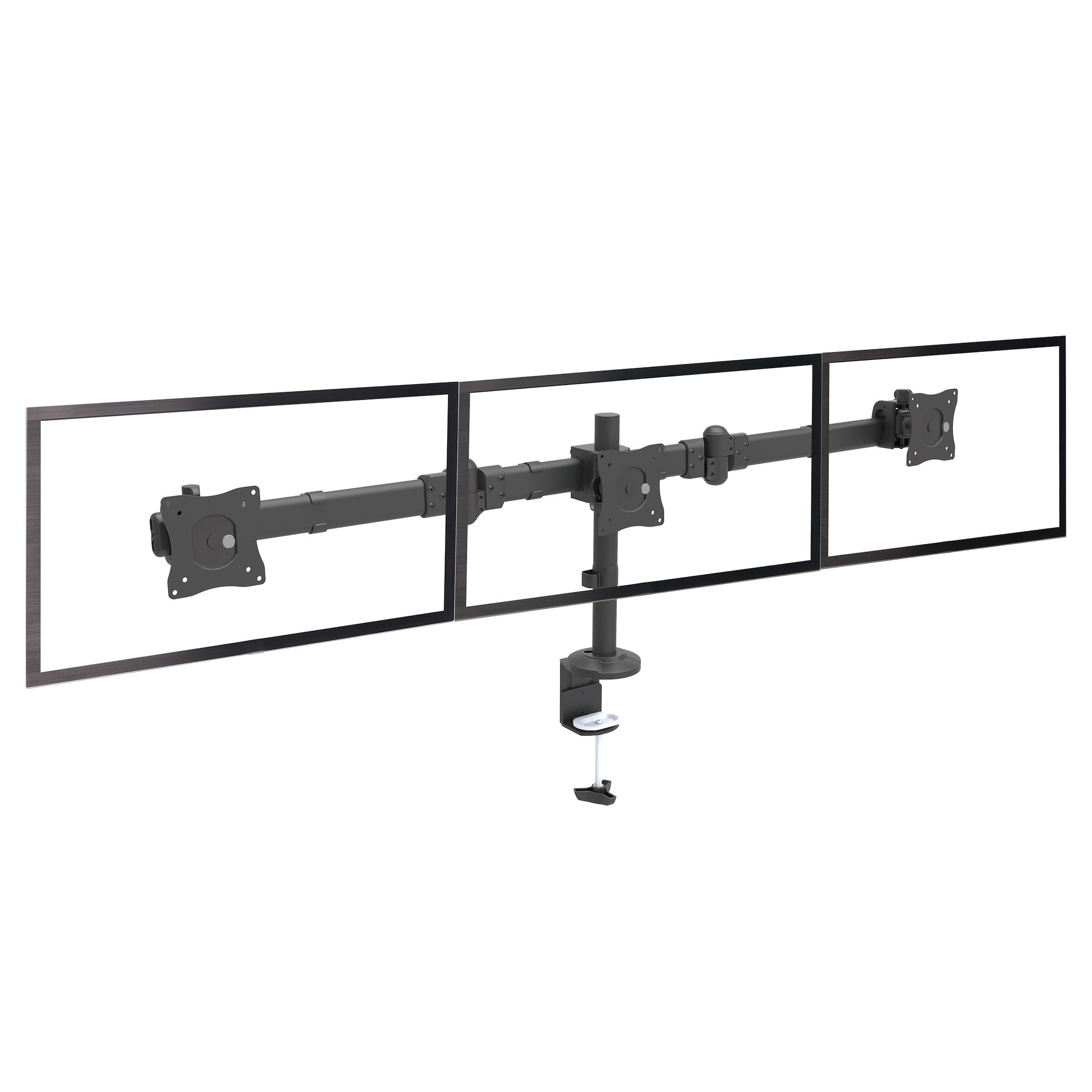 StarTech-com-Desk-Mount-Triple-Monitor-Arm---Ergonomic-VESA-3-Monitor-Mount -up-to-27----Articulating---Height-Adjustable-Pole-Mount ---Tilt-Swivel-Rotate-LCD-LED-Screen