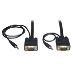 Tripp Lite VGA Coax Monitor Cable with Audio, High Resolution Cable with RGB Coax (HD15 and 3.5mm M/M) 1.83 m (6-ft.)