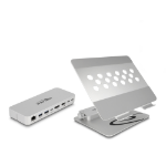 DeLOCK 18442 laptopstandaard Laptop- en tabletstandaard Zilver 39,6 cm (15.6")