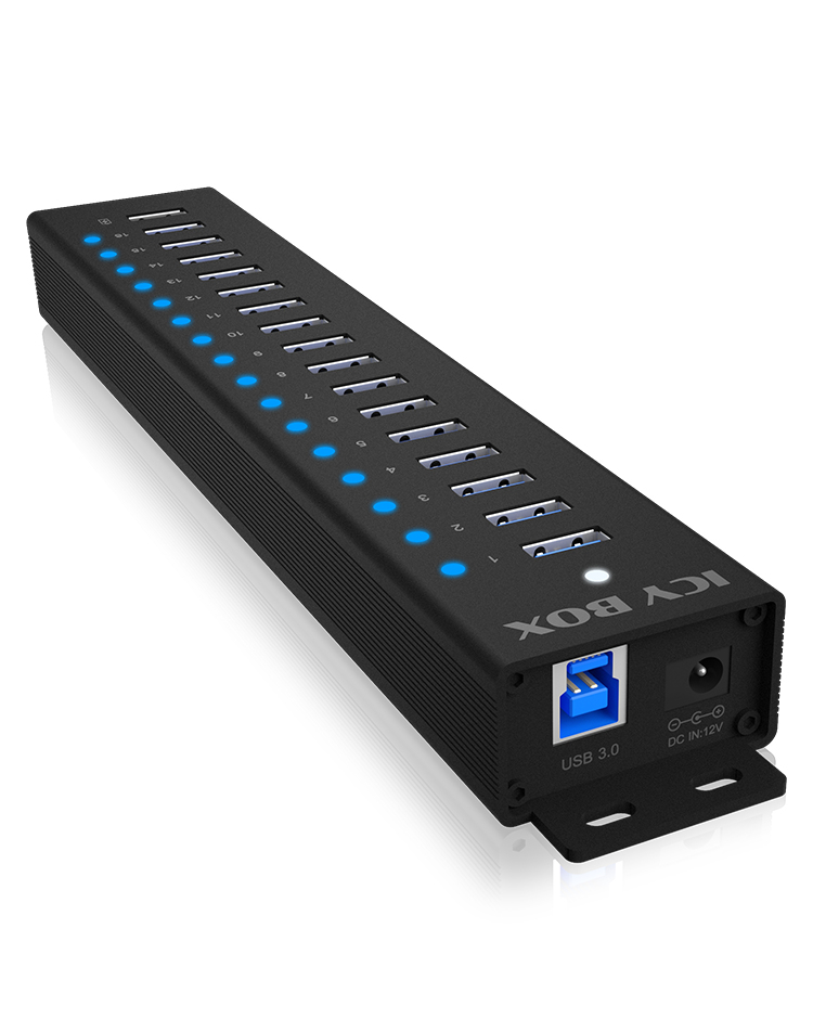 ICY BOX 17-Port Hub with USB 3.2 Gen 1 Type-A interface