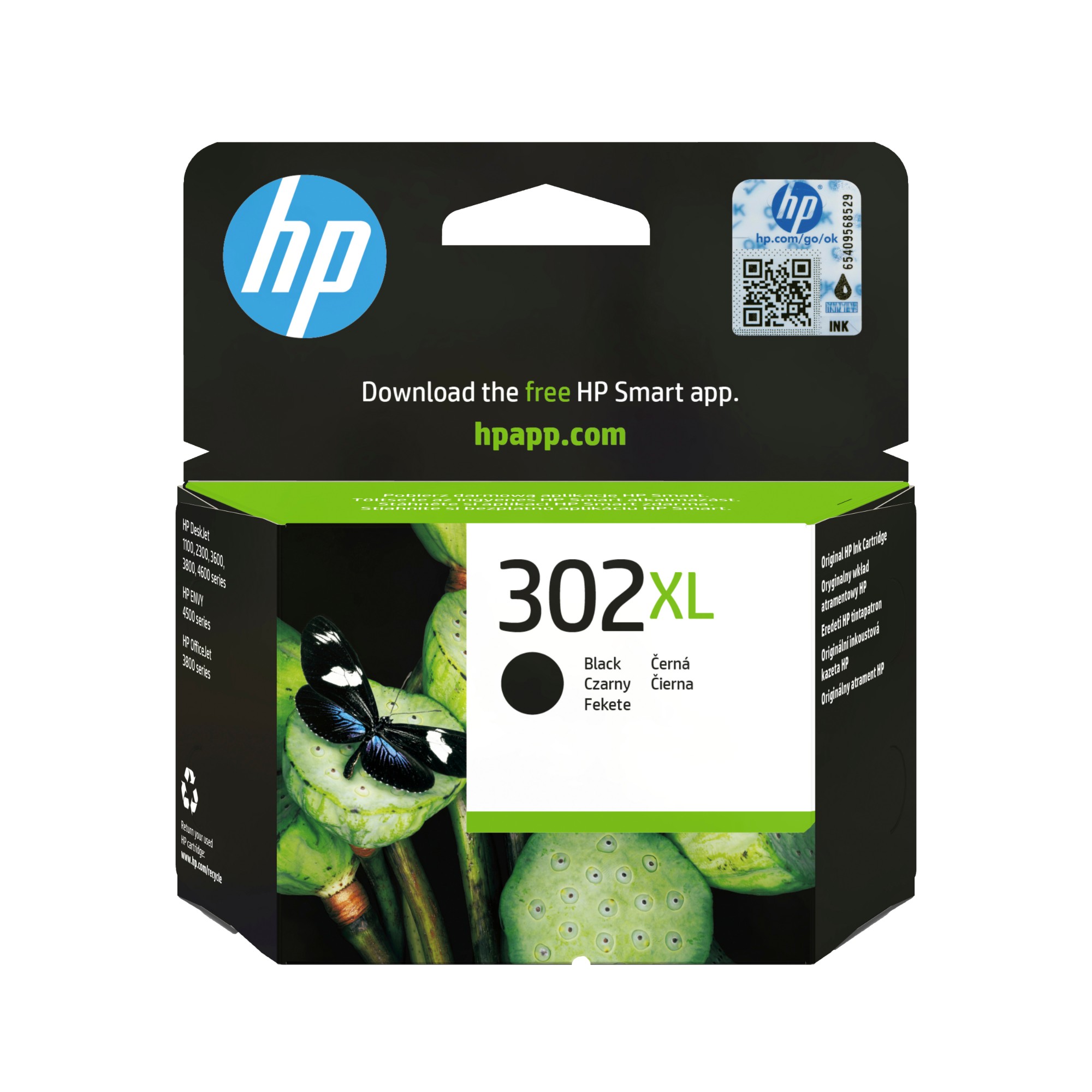 HP F6U68AE/302XL Printhead cartridge black high-capacity. 430 pages IS