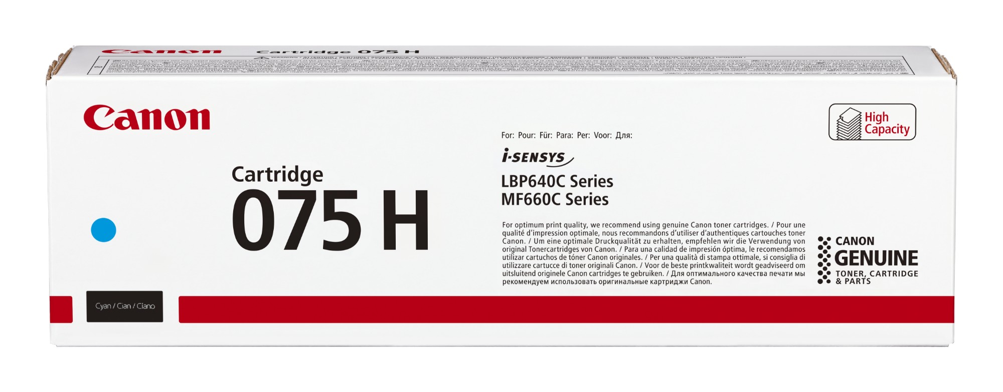 Canon 6368C002/075H Toner cartridge cyan high-capacity. 2.5K pages ISO