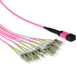 ACT 1 meter Multimode 50/125 OM4 fanout patchkabel 1 X MTP female - 6 X LC duplex 12 vezels