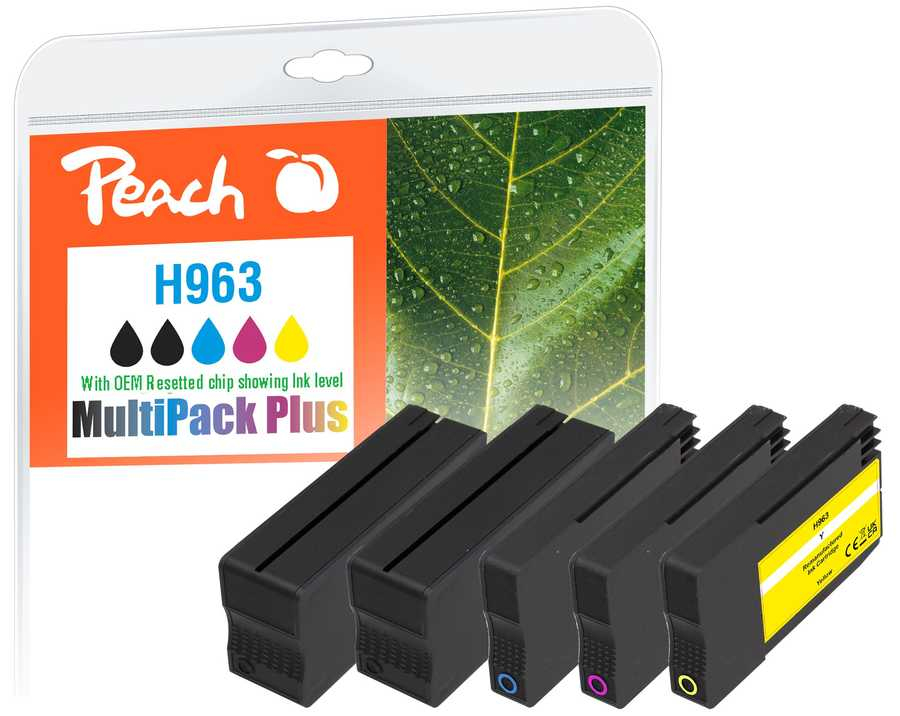 Peach 6ZC70AE ink cartridge 5 pc(s) Compatible Black, Cyan, Magenta, Yellow