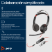 Poly Auriculares Blackwire 5220 estéreo USB-C + conector de 3,5 mm + adaptador USB-C/A (paquete)