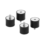 DeLOCK 60820 mounting kit Black, Steel Steel, Rubber