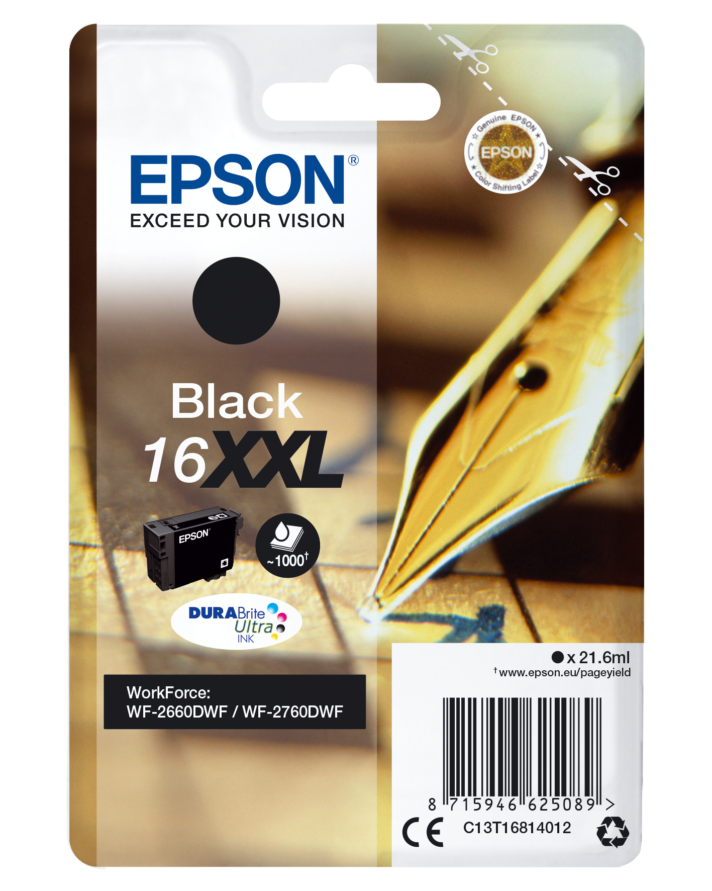 Epson T1681 16XXL Pen & Crossword Black Ink Cartridge
