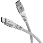 Goobay KAB USB-C (ST-ST) 2m Verbindungskabel Textilmantel White USB cable USB 2.0 USB C