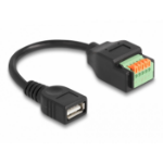 DeLOCK 66062 USB-kabel USB 2.0 0,15 m USB A 5-pin terminal block Zwart