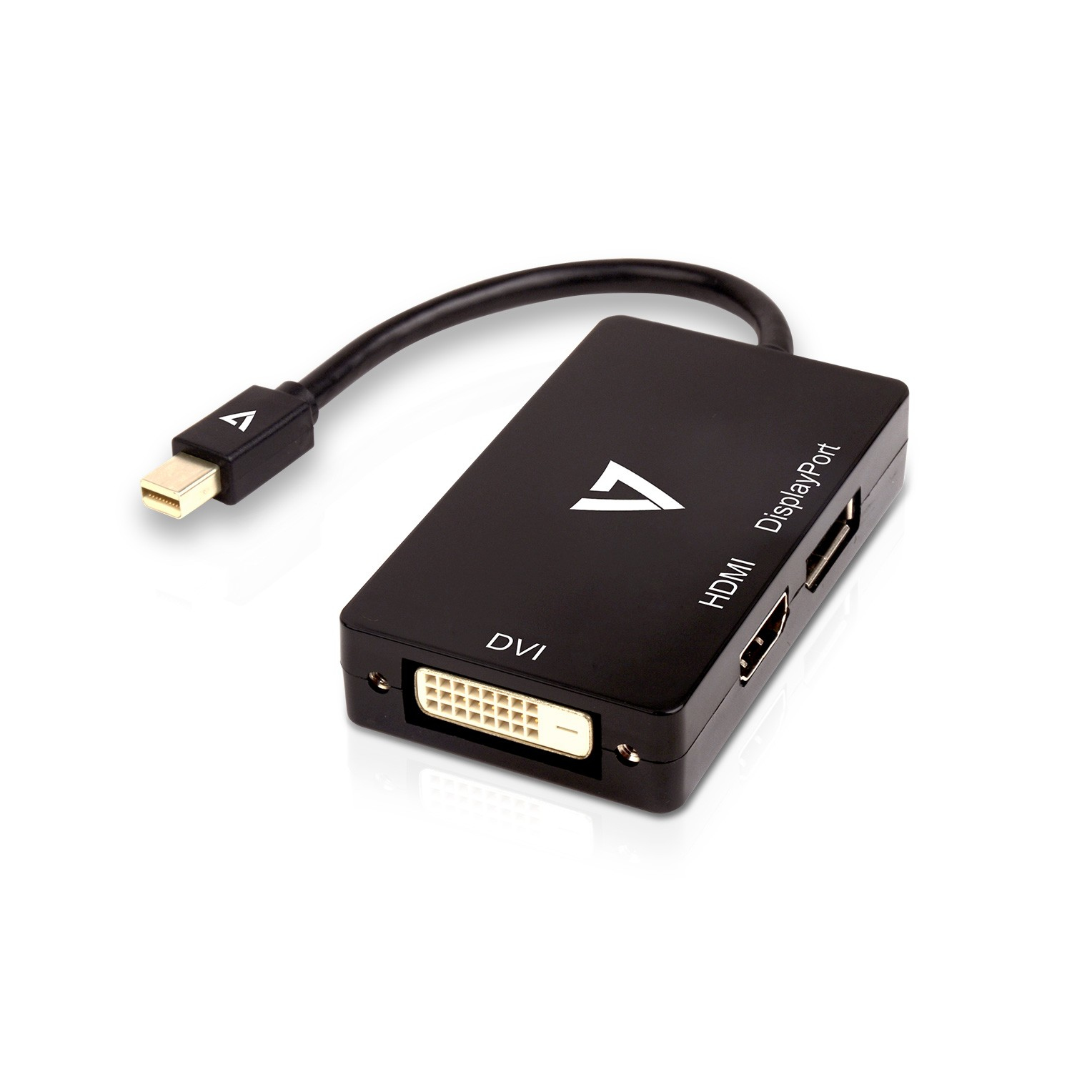 V7 Mini DisplayPort Adapter (m) to DisplayPort, HDMI or DVI (f)